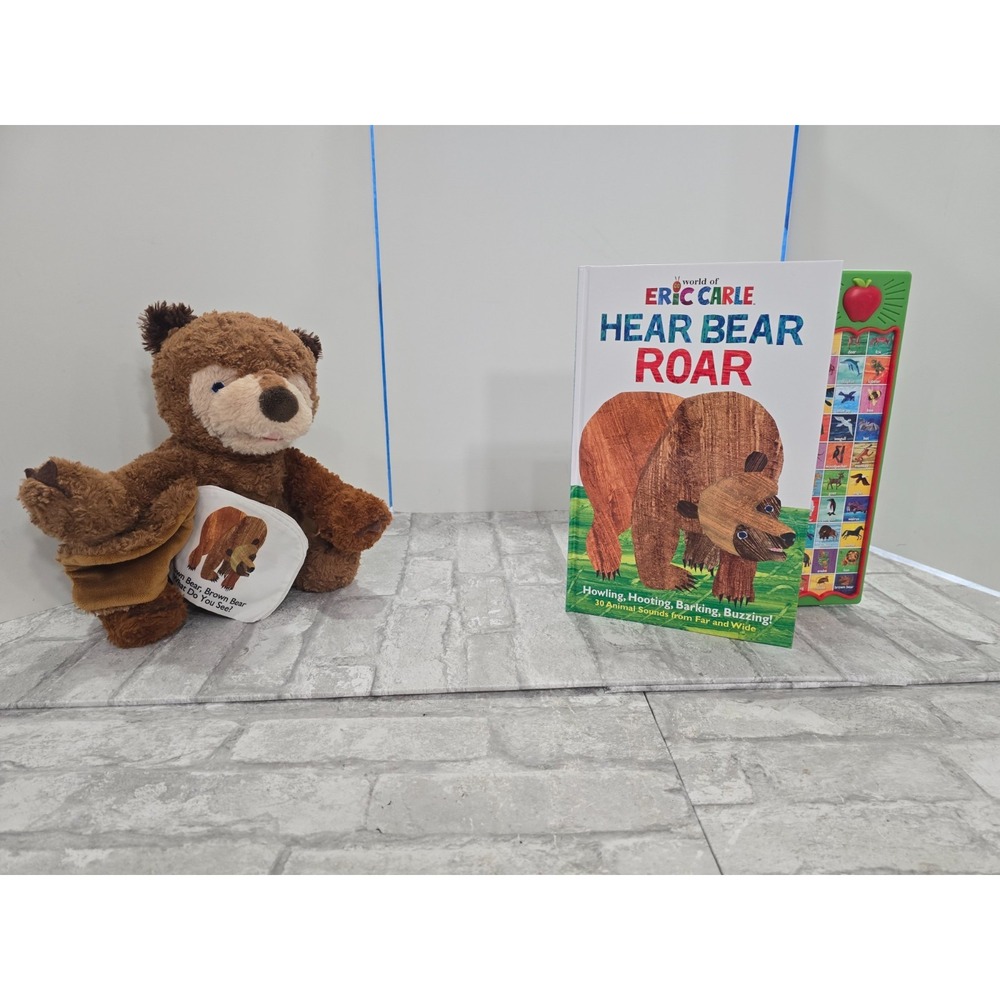 World of Eric Carle Hear Bear Roar Sound Book Battery Plush Bear Book VIDEO
